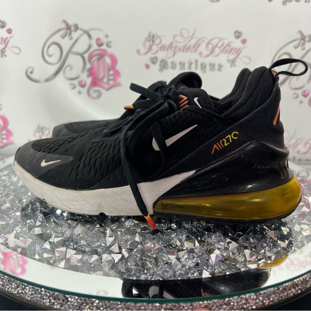 NIKE AIR MAX 270 ESS "COSMIC CLAY" (GS) (DQ0968 001) TRAINERS black orange 🍊 - Picture 6 of 12